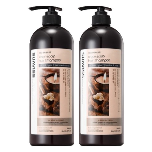 수아비스 아르간 두피케어 샴푸, 500ml, 2개