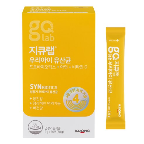 일동제약 지큐랩 우리아이 유산균, 2g, 30개