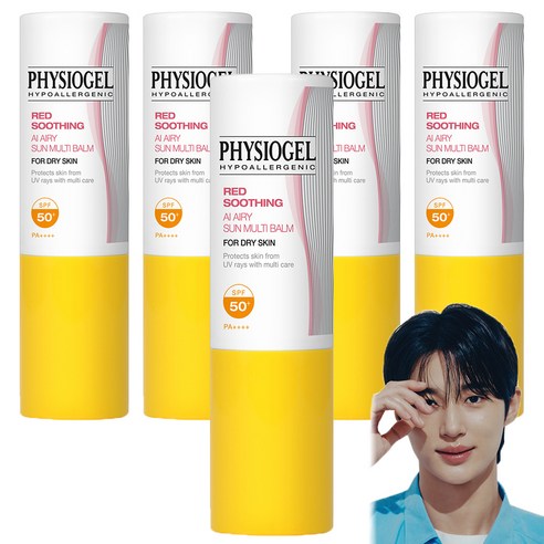 피지오겔 레드 수딩 AI 에어리 썬 멀티밤 SPF50+ PA++++, 7g, 5개