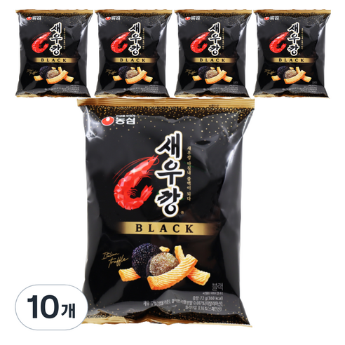 새우깡 블랙, 72g, 10개