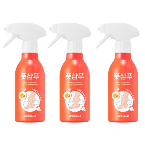 라이프홀릭 버블 풋샴푸 프레시자몽 400ml, 1개입, 1개