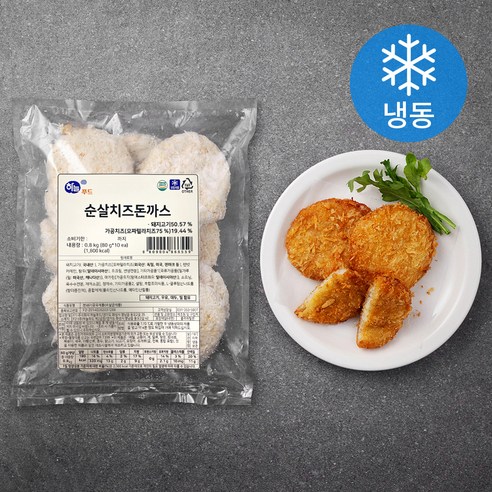 하늘푸드 순살 치즈돈까스 10p (냉동), 800g, 1개