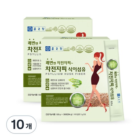 종근당 쾌변엔 차전자피 식이섬유, 204g, 10개