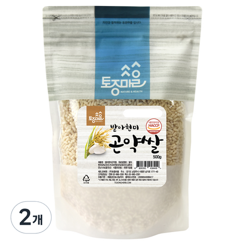 토종마을 발아현미 곤약쌀, 500g, 2개