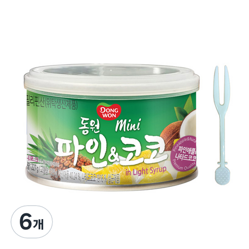 동원 미니 파인코코, 227g, 6개