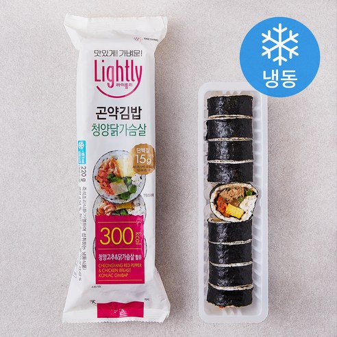 라이틀리 청양닭가슴살 곤약김밥 (냉동), 220g, 1개 다이어트식품