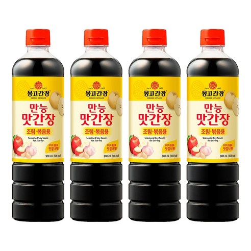 몽고간장 맛간장 조림 볶음용 만능간장, 900ml, 4개