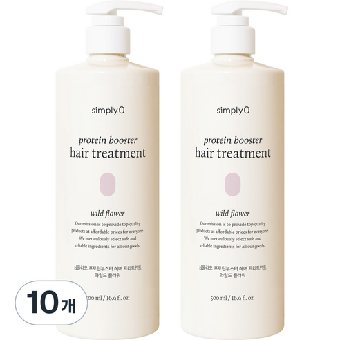 심플리오 프로틴부스터 헤어 트리트먼트 와일드 플라워, 10개, 500ml