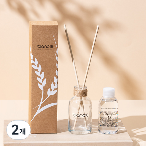 블랑16 내츄럴 베이스 디퓨저 120ml + 섬유스틱 7p, 클린코튼, 2개