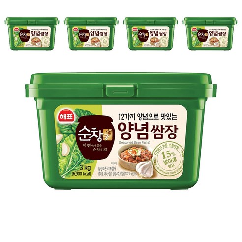 순창궁 12가지 양념으로 맛있는 양념쌈장, 3kg, 5개