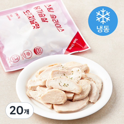 다즐샵 스팀 슬라이스 닭가슴살 오리지널맛 (냉동), 100g, 20개
