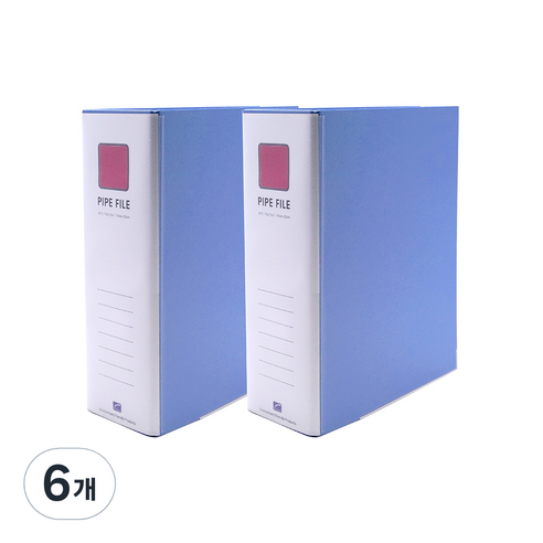 희망사무포인트 2공 파이프 바인더 A4 9X8 민 Br4987, 하늘색, 6개