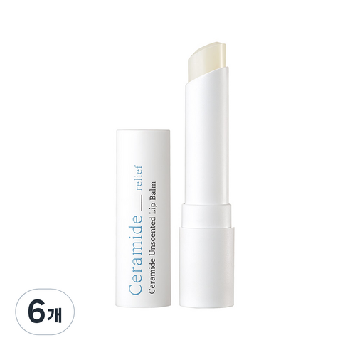 일리윤 세라마이드 무향 립밤 3.2g, 무색, 6개