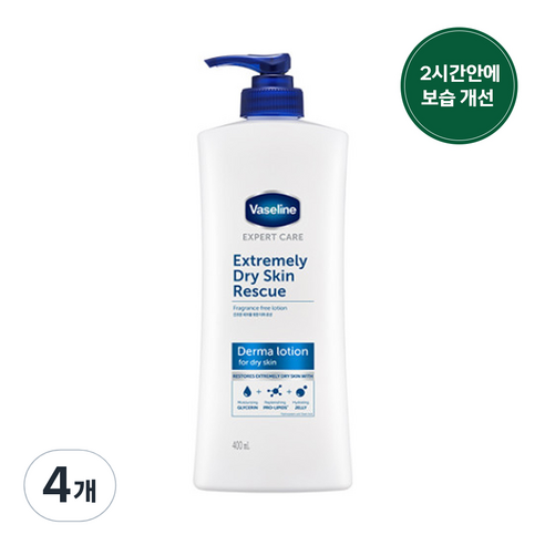 바세린 더마 드라이 스킨, 400ml, 4개