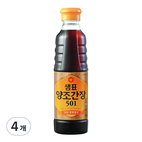 샘표 양조간장 501, 500ml, 4개