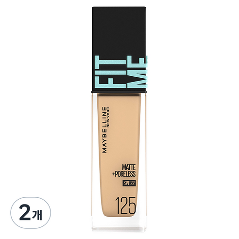 메이블린 핏 미 매트 포어리스 에스피어프22 30ml, 125 누드베이지, 2개