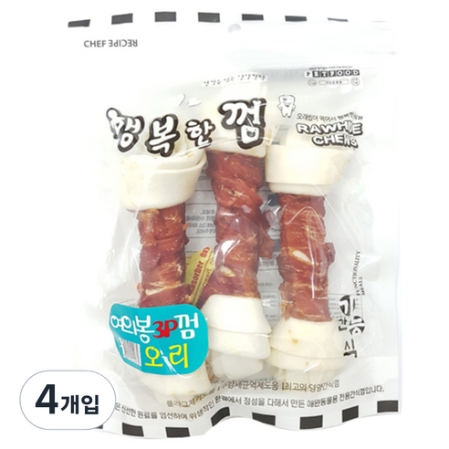 행복한껌 여의봉 중대형견 껌 간식 3p, 오리, 260g, 4개입