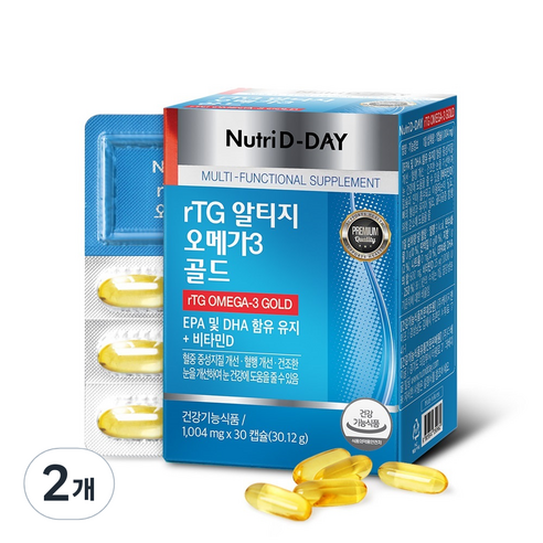 뉴트리디데이 rTG 알티지 오메가3 골드 PTP, 30정, 2개
