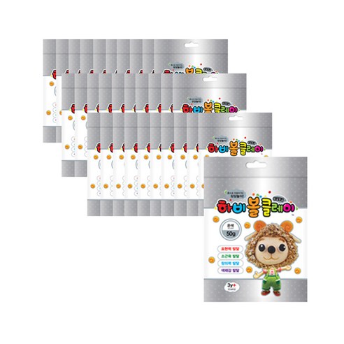 토단교재 하비볼 클레이 60p, 은색, 50g, 1개