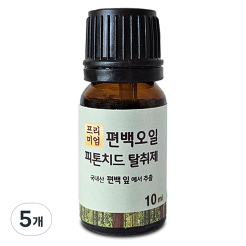프리미엄 편백오일 피톤치드 탈취제, 10ml, 5개