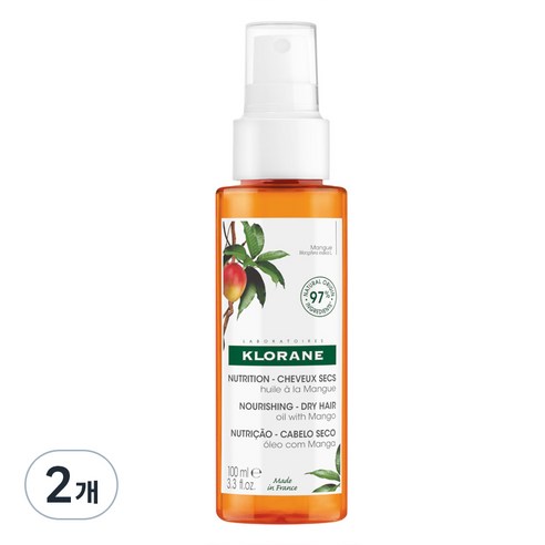 클로란 망고버터 오일 트리트먼트 스프레이 헤어에센스, 100ml, 2개