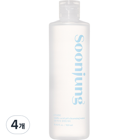 에뛰드하우스 순정 약산성 5.5 클렌징 워터, 320ml, 4개