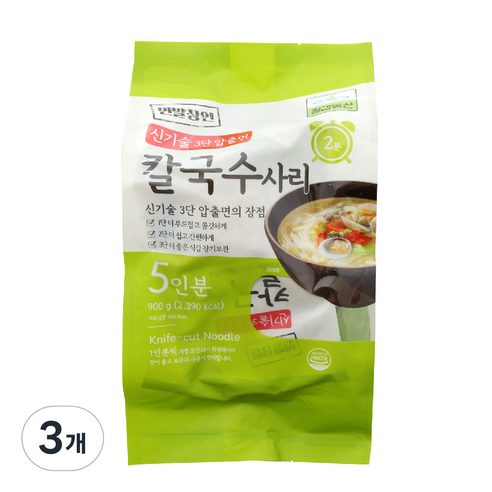 칠갑농산 칼국수사리, 3개, 900g