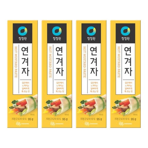 청정원 연겨자, 95g, 4개