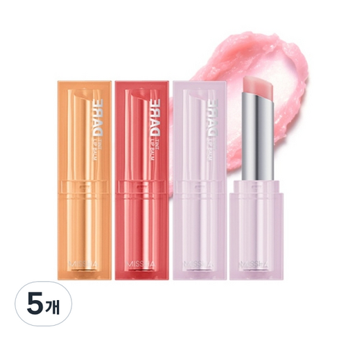 미샤 데어틴트 립밤 4.8g, 3호 코랄룩, 5개