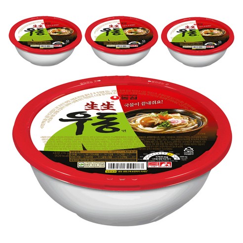 생생우동면 용기 4p, 276g, 4개