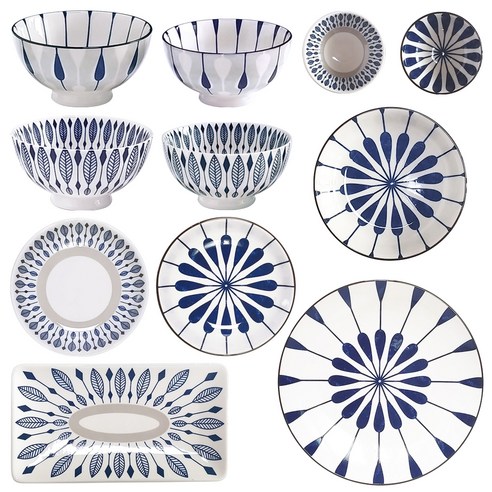 生活瓷器 陶器 器皿組 陶器套組 日式風格餐具 2 人餐具套組 方形 韓式 進口名牌碗盤 美麗