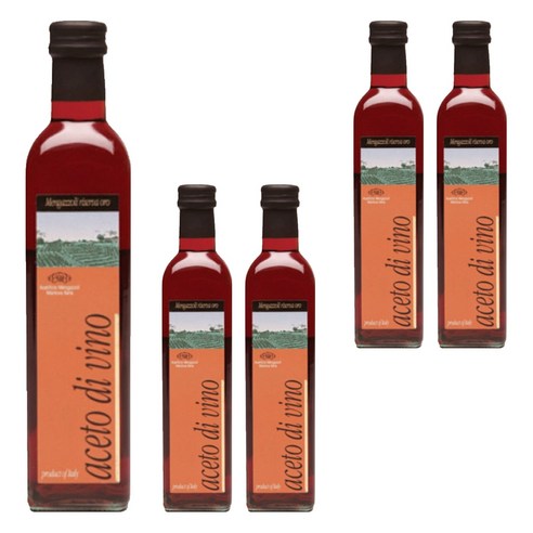 멩가졸리 레드 와인 비네가 아세토 디 비노 와인식초, 500ml, 5개