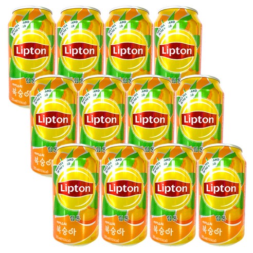 립톤 아이스티 복숭아, 355ml, 12개