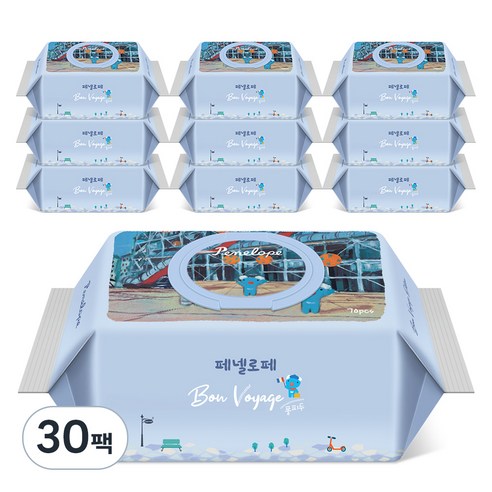 페넬로페 본보야지 퐁피두 아기물티슈 캡형, 75g, 70매, 30개