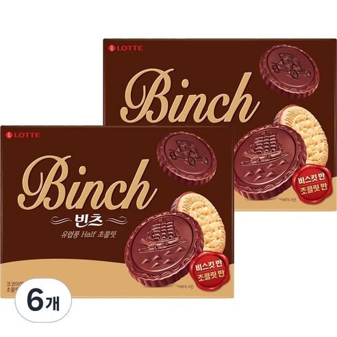 롯데제과 빈츠, 204g, 6개
