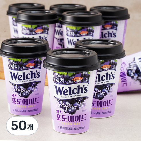 푸르밀 웰치 포도에이드, 250ml, 50개
