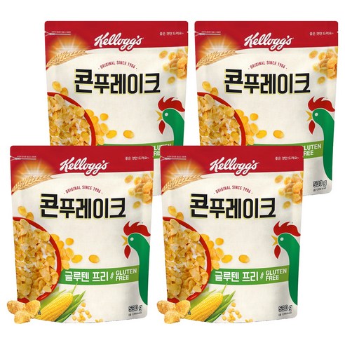 켈로그 콘푸레이크 시리얼, 530g, 4개