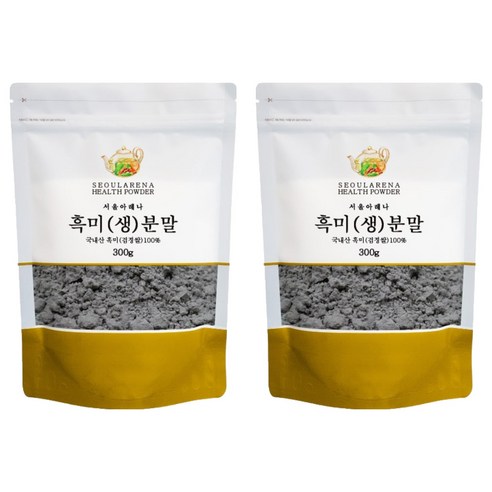 서울아레나 흑미 생 분말 국내산, 300g, 2개