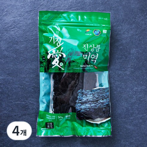 지리적 표시 인증 기장애 진상품 미역, 50g, 4개