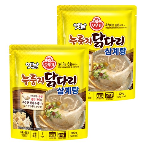오뚜기 옛날 누룽지 닭다리 삼계탕, 2개, 500g