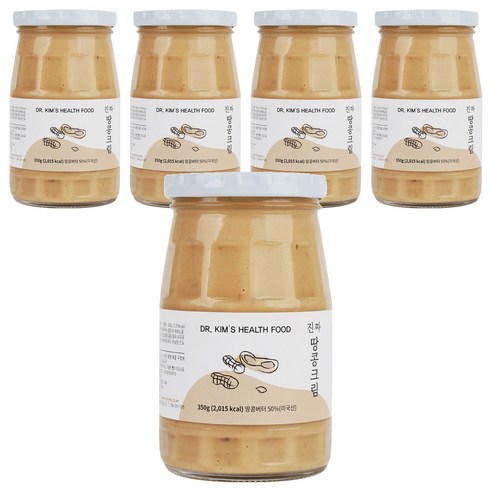 김재식헬스푸드 땅콩크림 잼, 350g, 5개