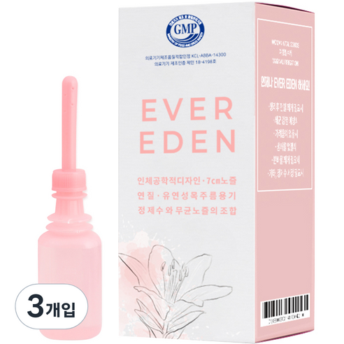 에버에덴 일회용 여성 질세정기, 120ml, 3개입