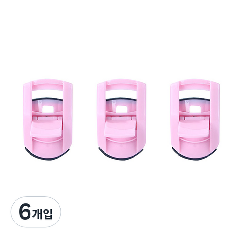 아리코 휴대용 미니 속눈썹 뷰러, 핑크, 6개입