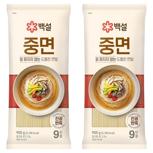 백설 중면, 900g, 3개