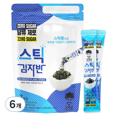 김대감 스틱 김자반 제로슈가 7p, 70g, 6개