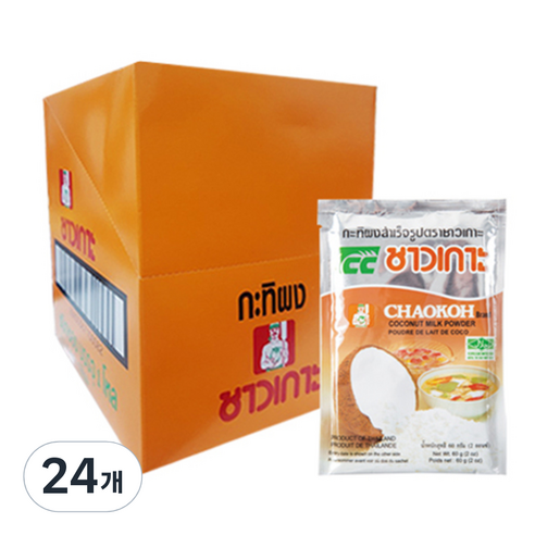 차오코 코코넛 밀크 파우더 분말, 60g, 12개입, 2개