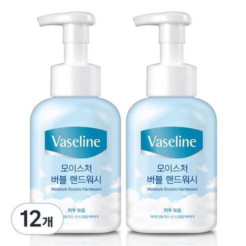 바세린 모이스처 버블 핸드워시, 500ml, 12개