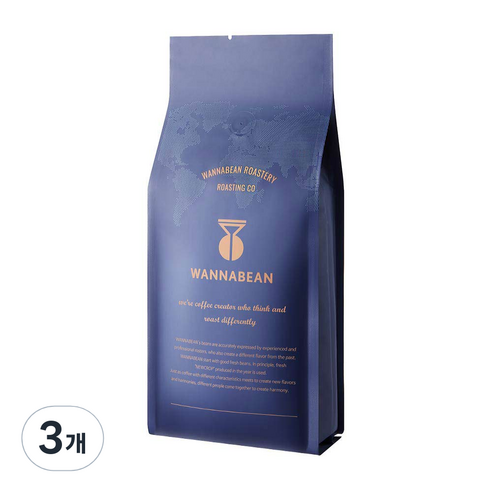 워너빈 아로마 블랜디드 원두커피, 홀빈(분쇄안함), 1kg, 3개