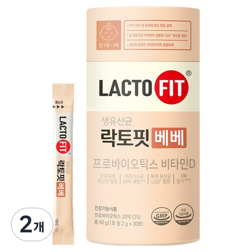 락토핏 베베 생유산균 30p, 60g, 2개