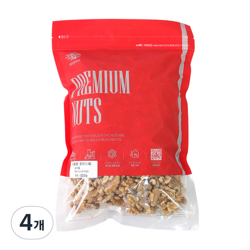 다다모마켓 호두 반반태 1/4, 4개, 1kg